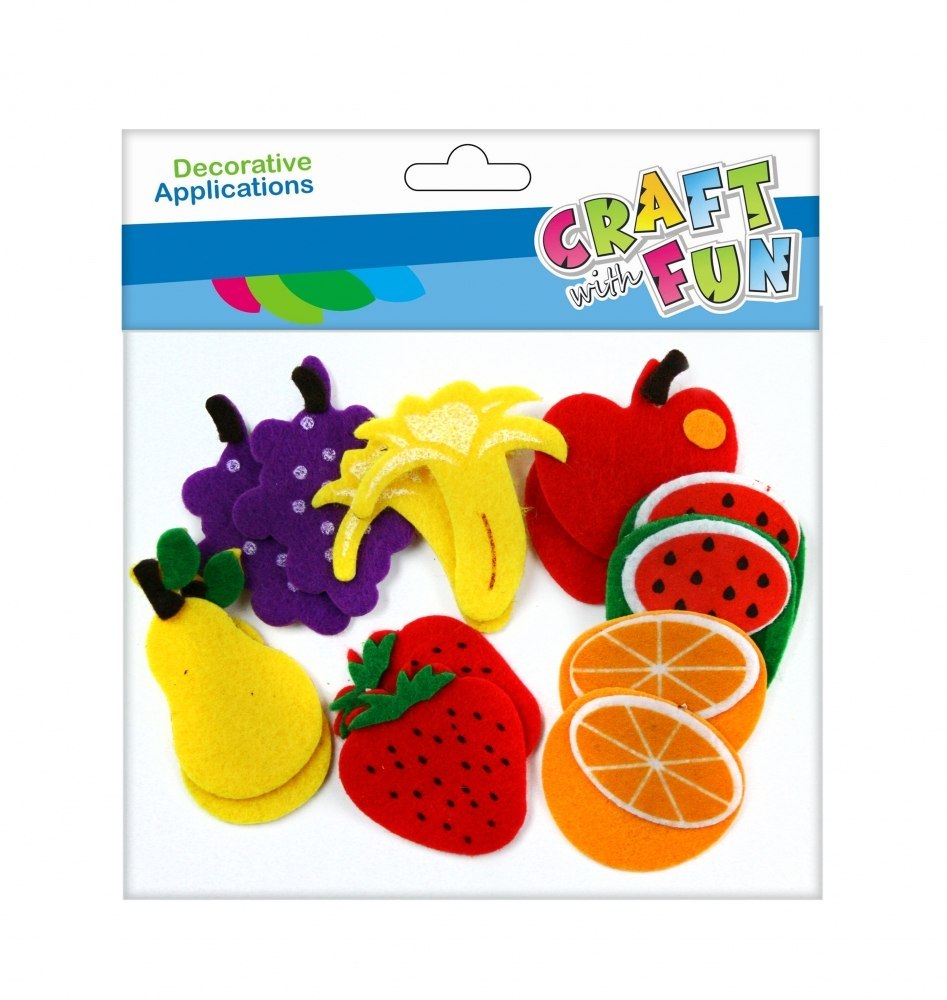 DECORATIVE FELT SELF-ADHESIVE FRUITS CRAFT WITH FUN 463738